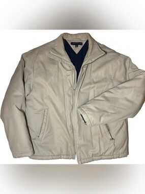 Vintage 90s Tommy Hilfiger Men’s L Khaki Tan Insulated Jacket